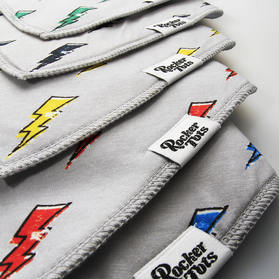 cotton muslin baby snap bibs lightening pack of 5