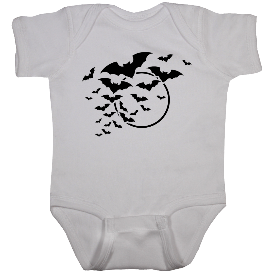 Vampire bats baby onesie white