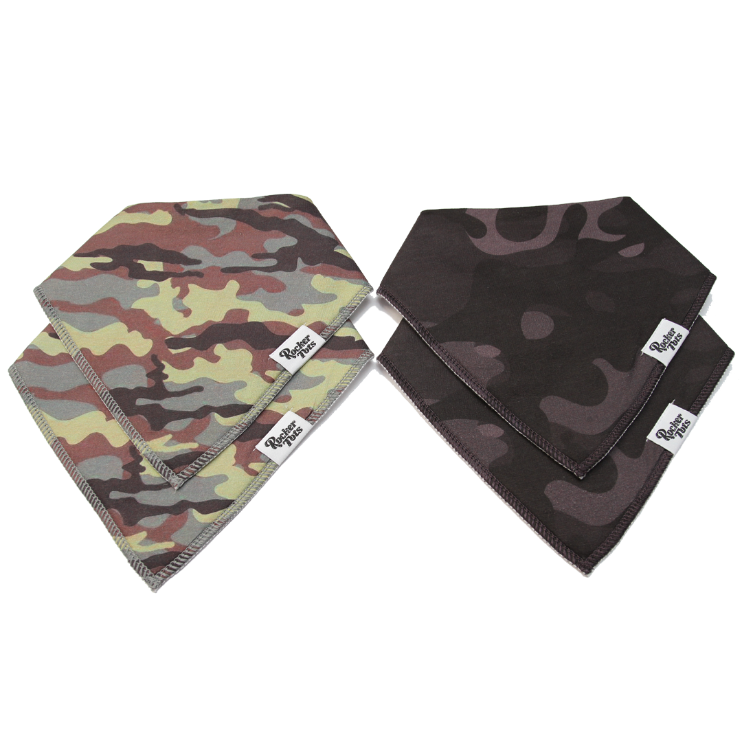 Baby Gift Shower Punk Rock - camo bibs