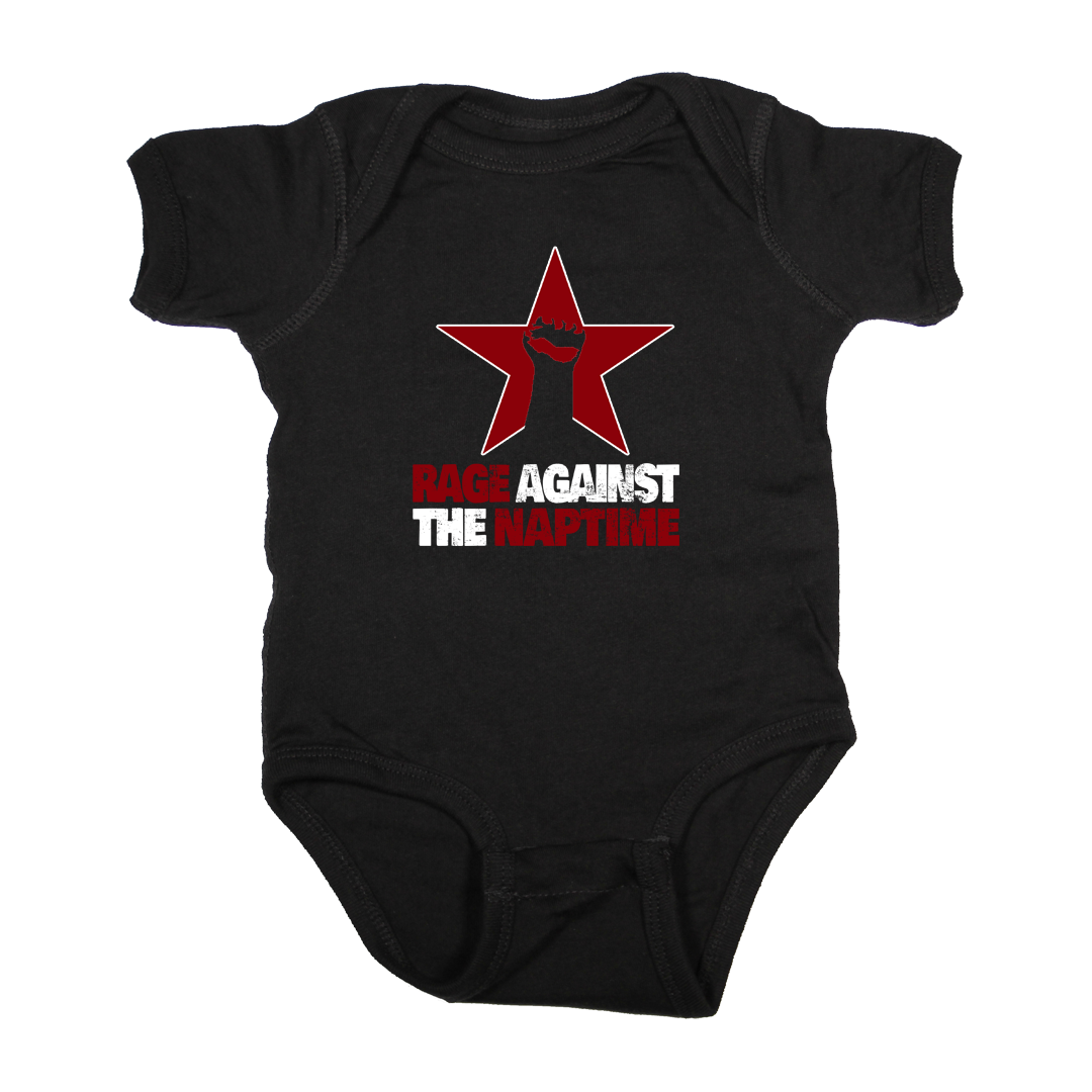 Rage against the machine naptime baby onesie black