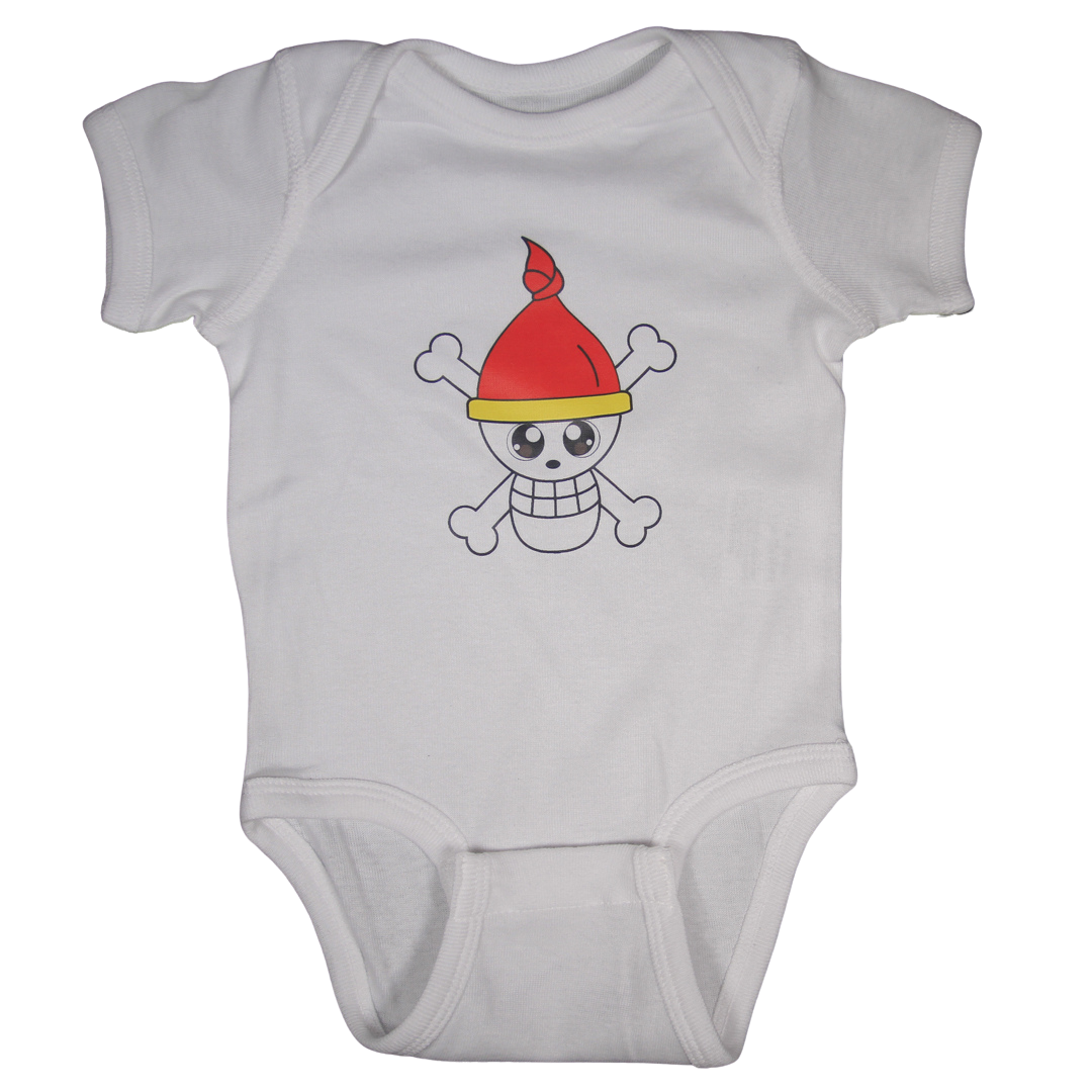 Jolly Roger Baby Onesie White