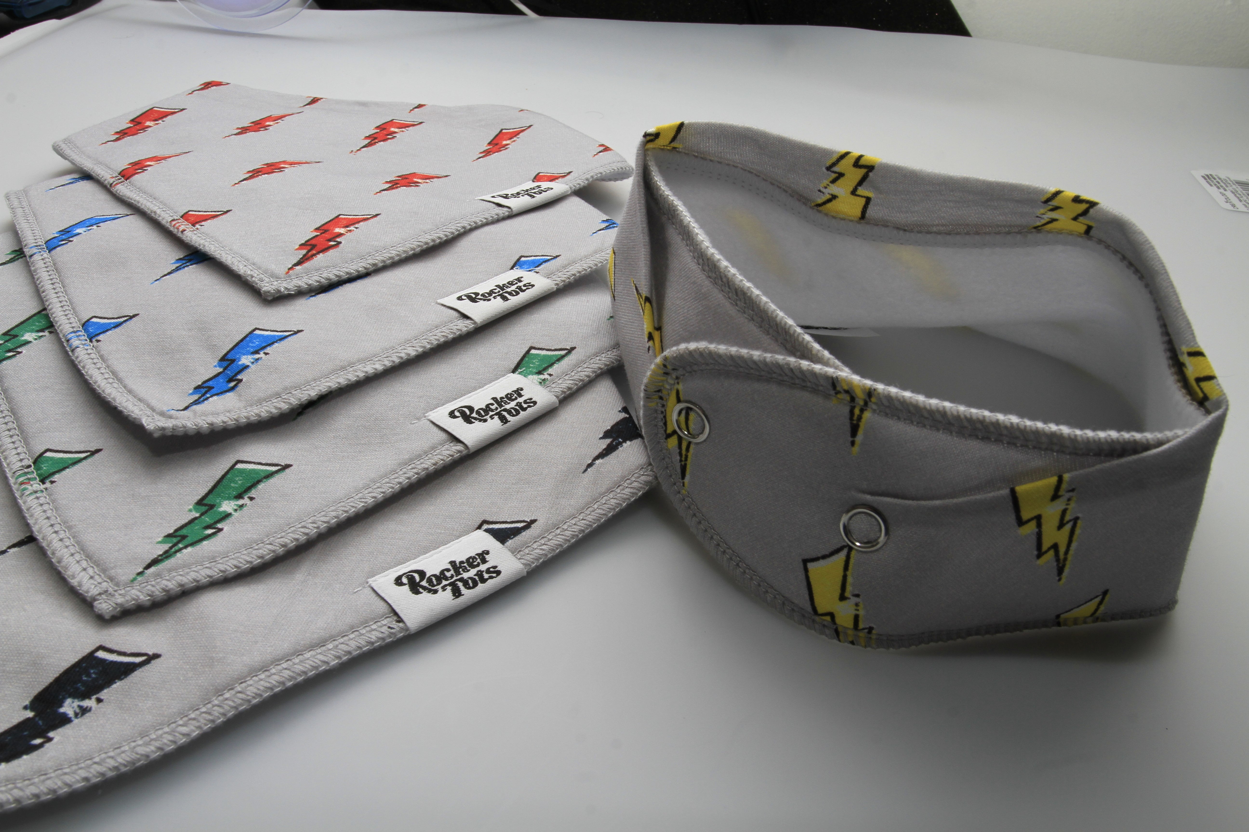 cotton muslin baby snap bibs lightening pack of 5