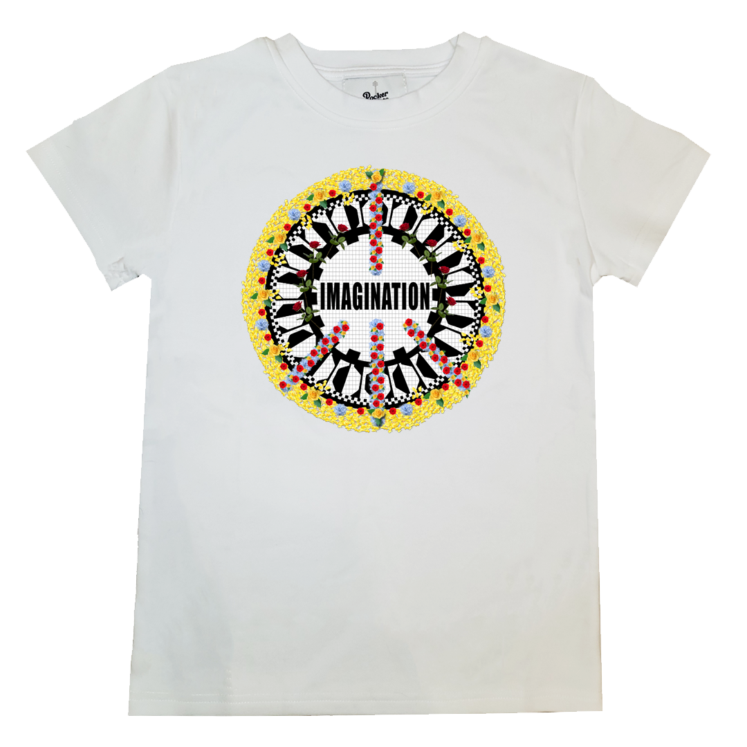 Kids toddler adult beatles john lennon imagine imagination shirt white