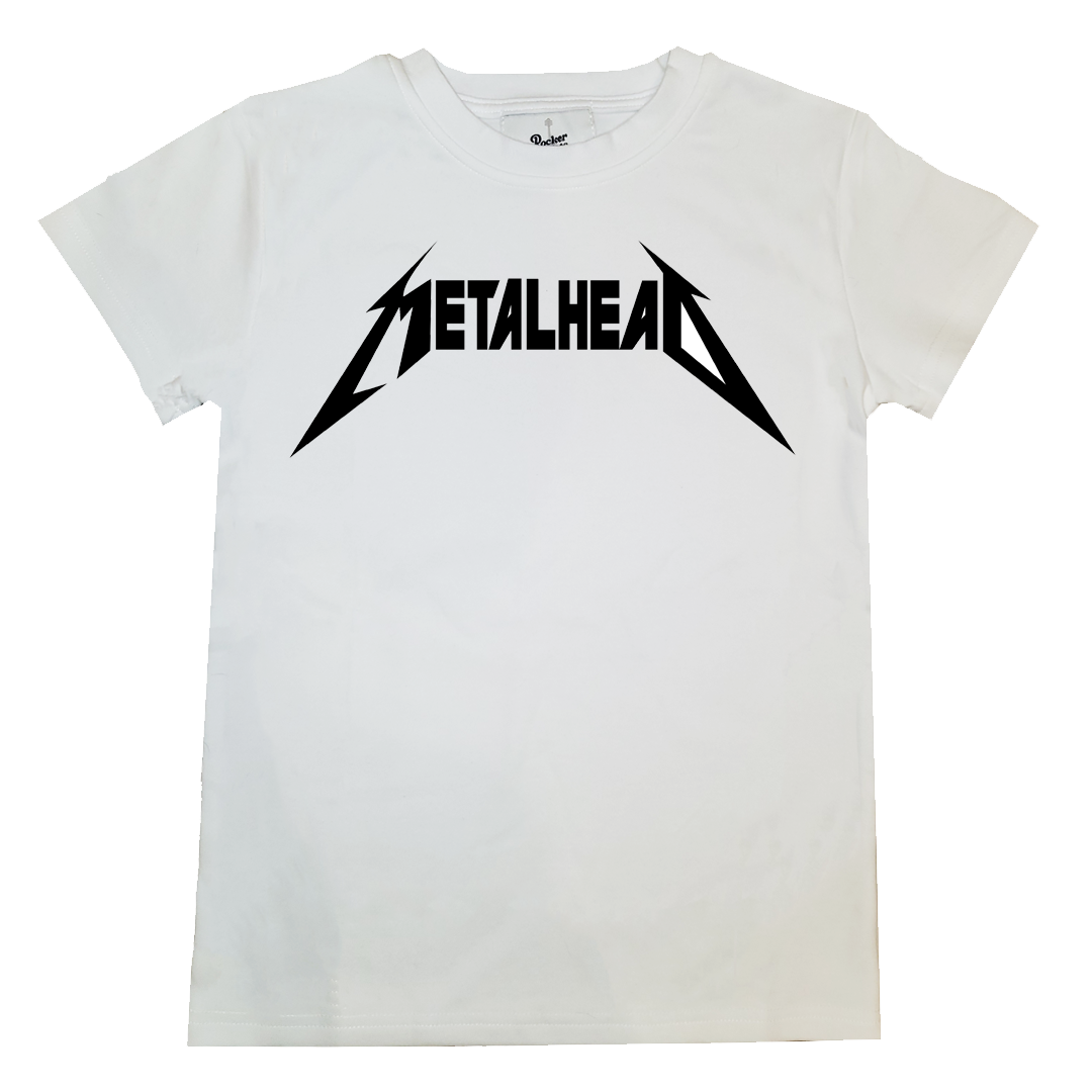 Kid toddler baby adult heavy metal shirt metalhead metallica white
