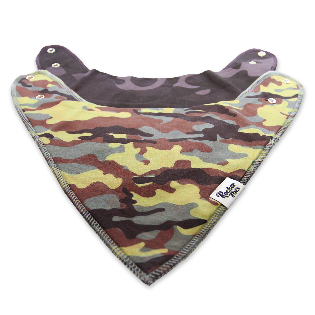 Baby Gift Shower Punk Rock - camo bibs