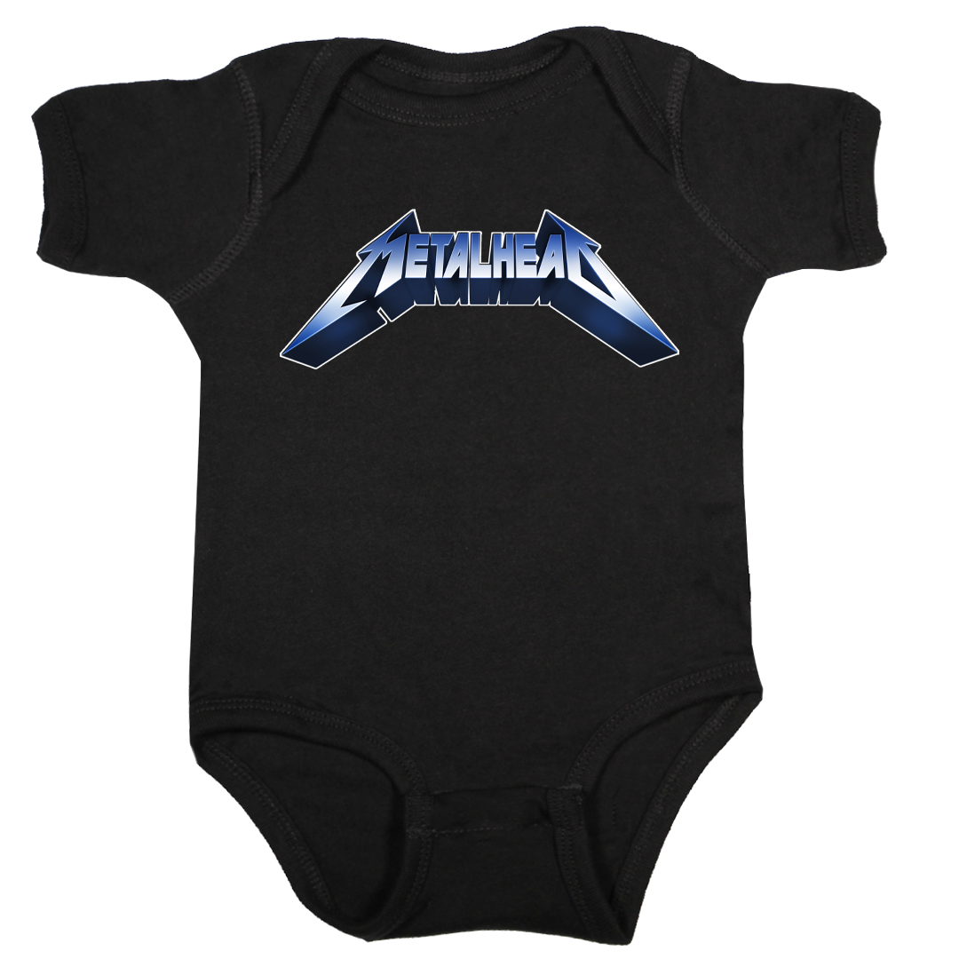 Baby onesie band shirt Metalhead black