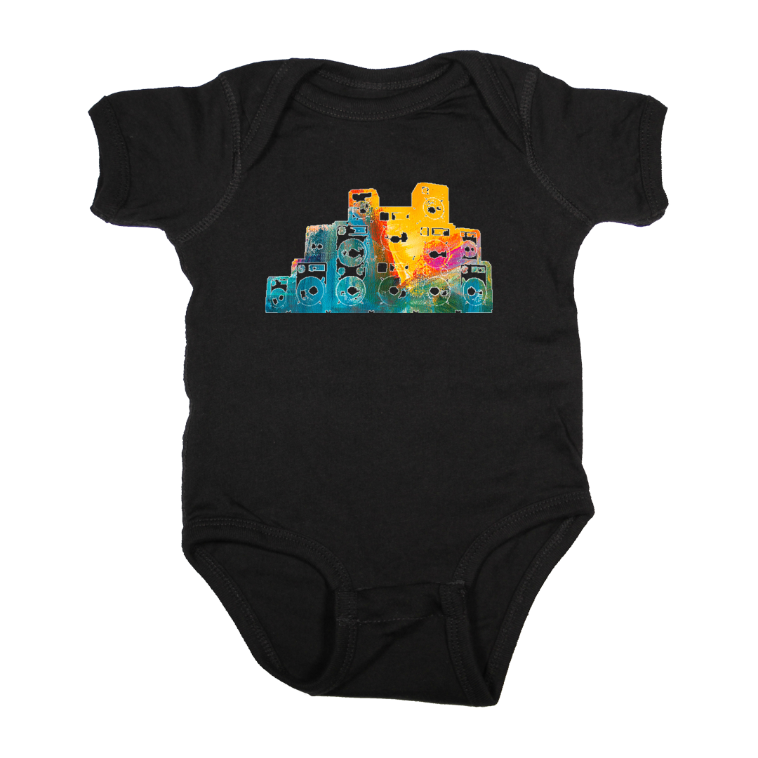 Musical Instruments Speaker Onesie Black