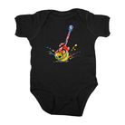 Guitar Onesie Watercolor Black