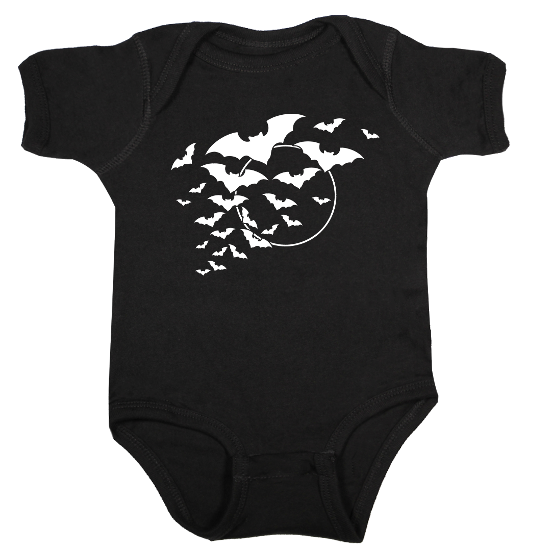 Vampire bats baby onesie black