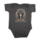 Baby kid rock onesie shirt baby grey