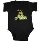 Dont tread on me black onesie baby