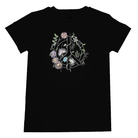 Flower Power Peace Sign Adult Shirt Black
