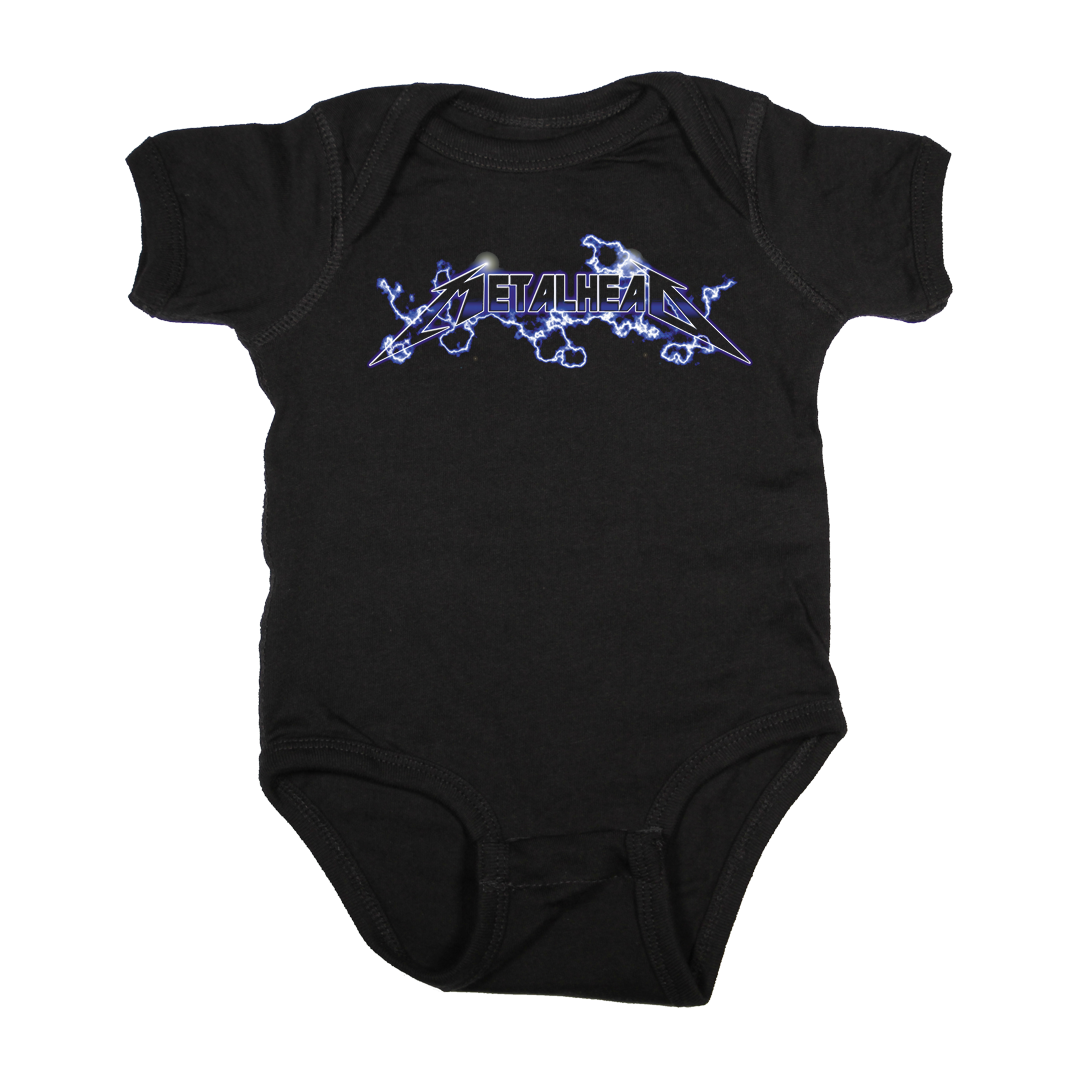 Baby onesie band shirt Metalhead black metallica ride the lightening