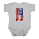 Baby Romper onesie patriotic flag white