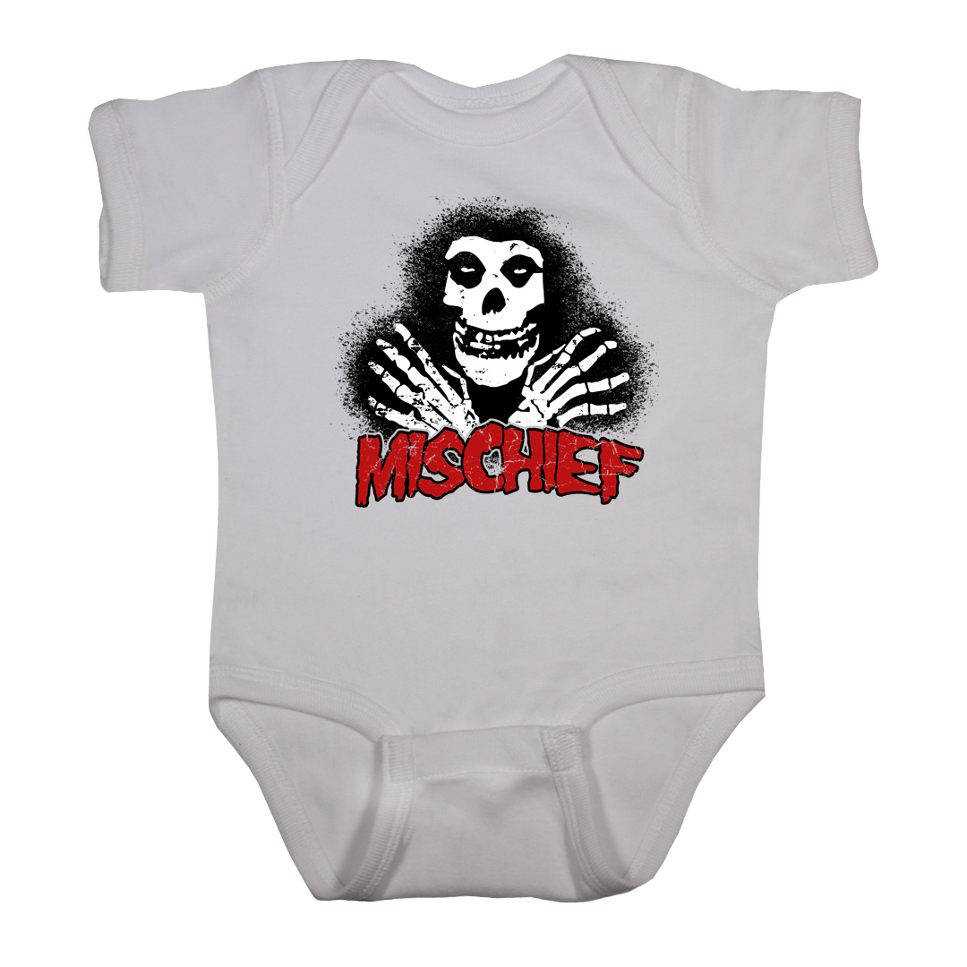 Baby Punk Rock Onesie - Mischief White