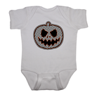 baby rock onesie checkered pumpkin white