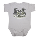 Baby rock onesie romper drums white