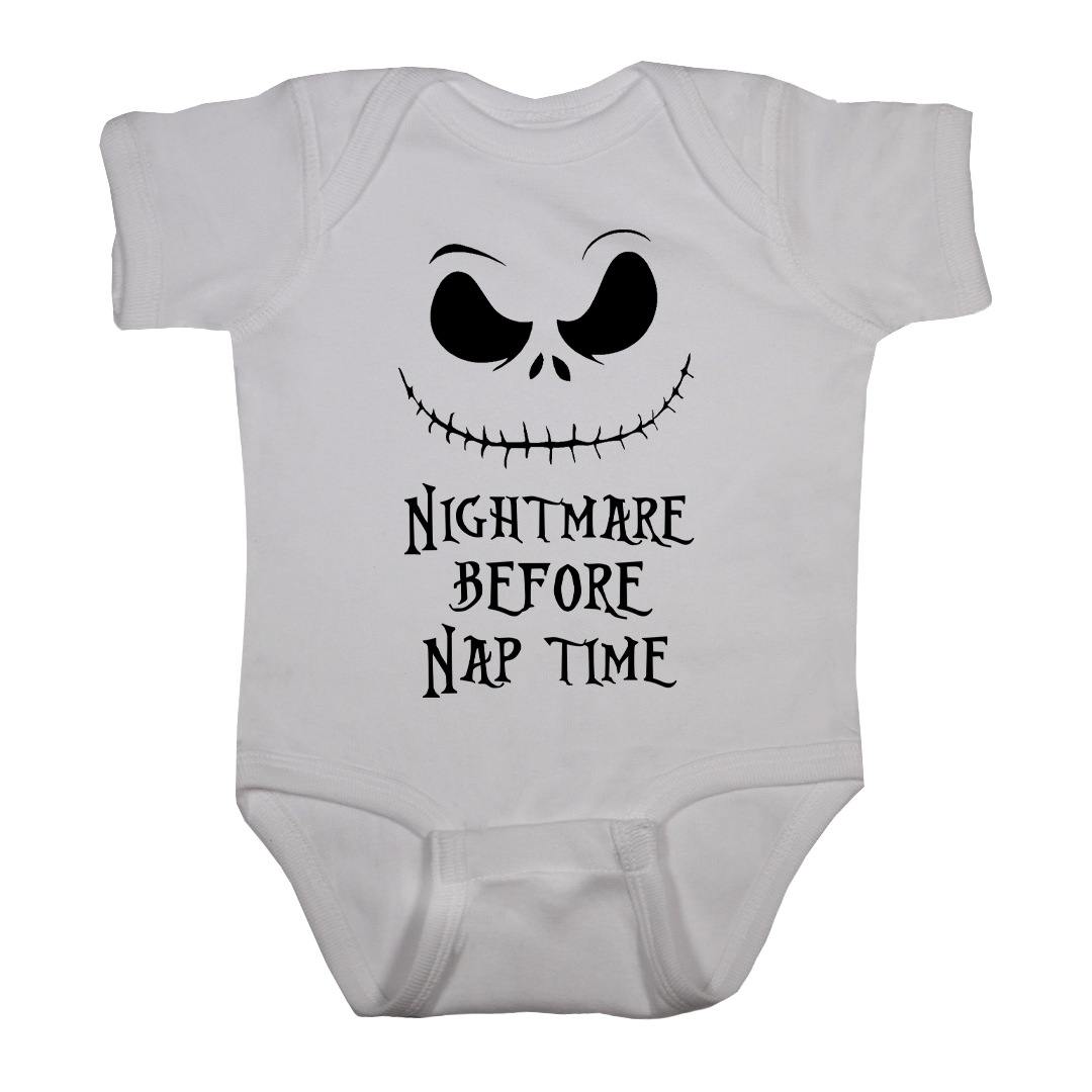 Nightmare Before Christmas Naptime baby onesie romper White