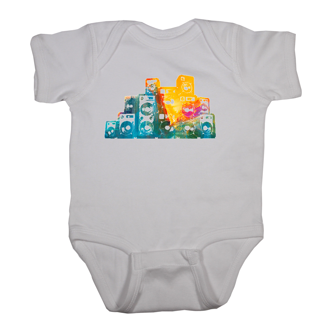 Musical Instruments Speaker Onesie White