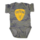 Guitar Pick born to metal camo and yellow