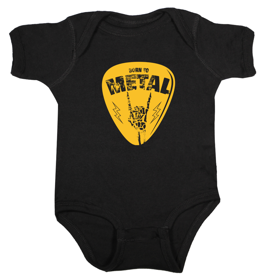 Guitar Pick born to metal black and yellow